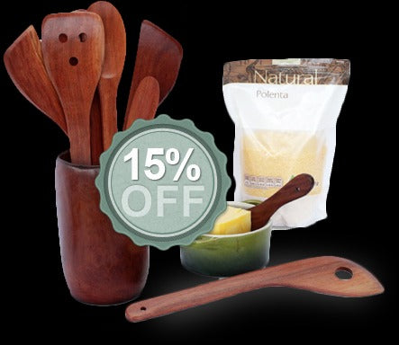 Winter Sale: 15% off our Red Hardwood Kitchenware Utensils range